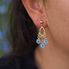 Forglemmegei Øredobber Tradisjonell