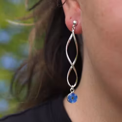 Forglemmegei Øredobber Spiral 8mm