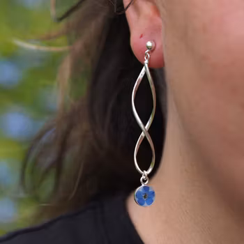 Forget-me-not Earrings Spiral 8mm