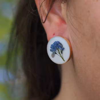 Forget-me-not Earrings Studs 20mm