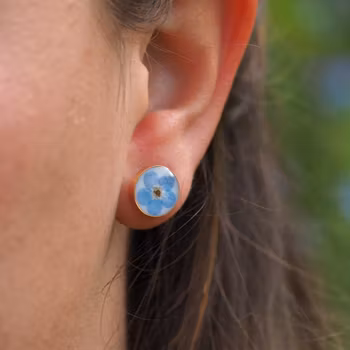 Forget-me-not Earrings Studs 10mm