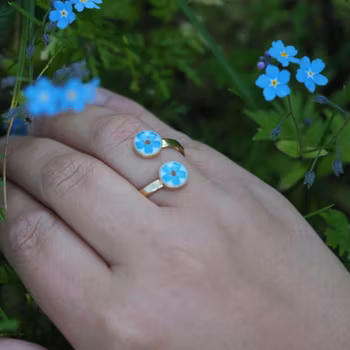 Forget-me-not Ring Double 8mm