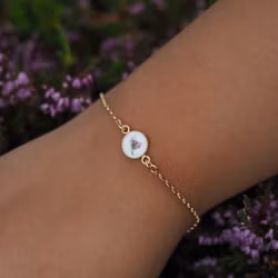 Røsslyng Hvit Armbånd 10mm