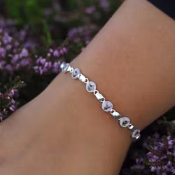 Røsslyng Hvit Armbånd Statement