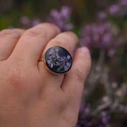 Røsslyng Svart Ring 20mm
