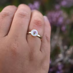 Røsslyng Hvit Ring 8mm