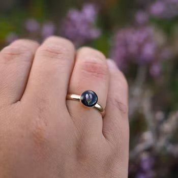 Heather Black Ring 8mm