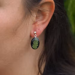 Bregne Øredobber Pin Oval