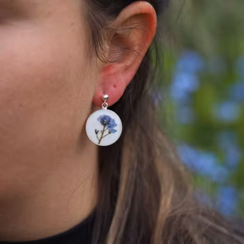 Forglemmegei Øredobber Pin 20mm