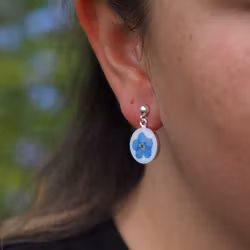 Forget-me-not Earrings Pin 14mm
