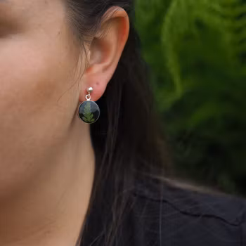 Fern Earrings Pin 14mm