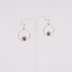 Heather White Earrings Drop