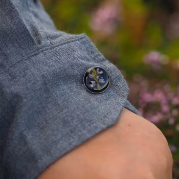 Heather Black Cufflinks 14mm