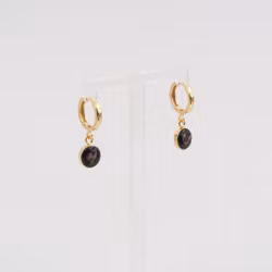 Heather Black Earrings Clip