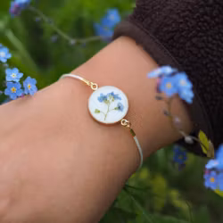 Forget-Me-Not Bracelet Cord Clasp 20mm