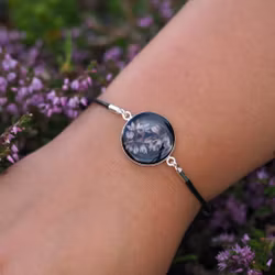 Røsslyng Svart Armbånd Snor 20mm