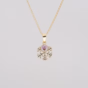 Heather White Pendant Snowflake