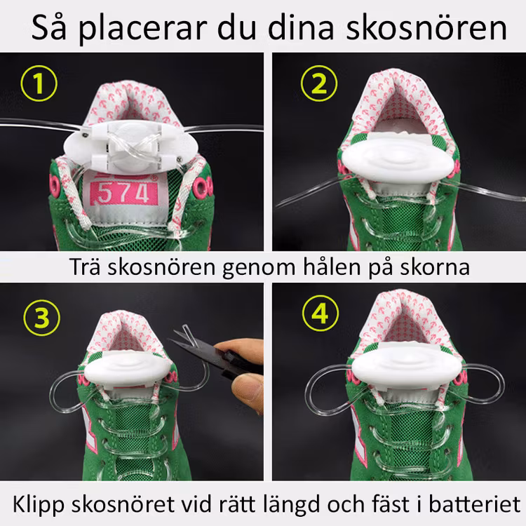 Blinkende snørebånd (LED)