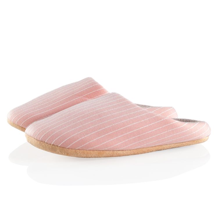 Stribede hjemmesko (rosa)