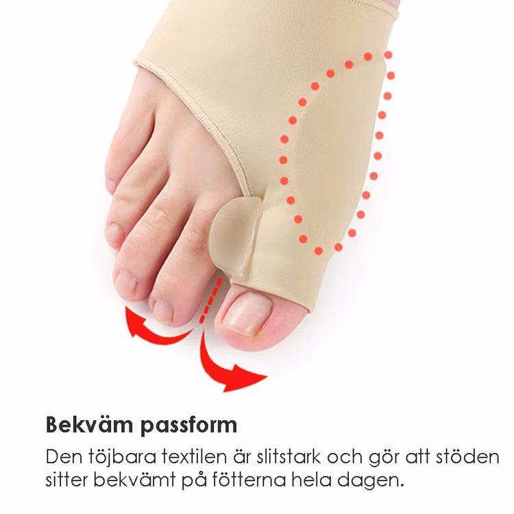 Hallux valgus beskyttelse (2-pak)