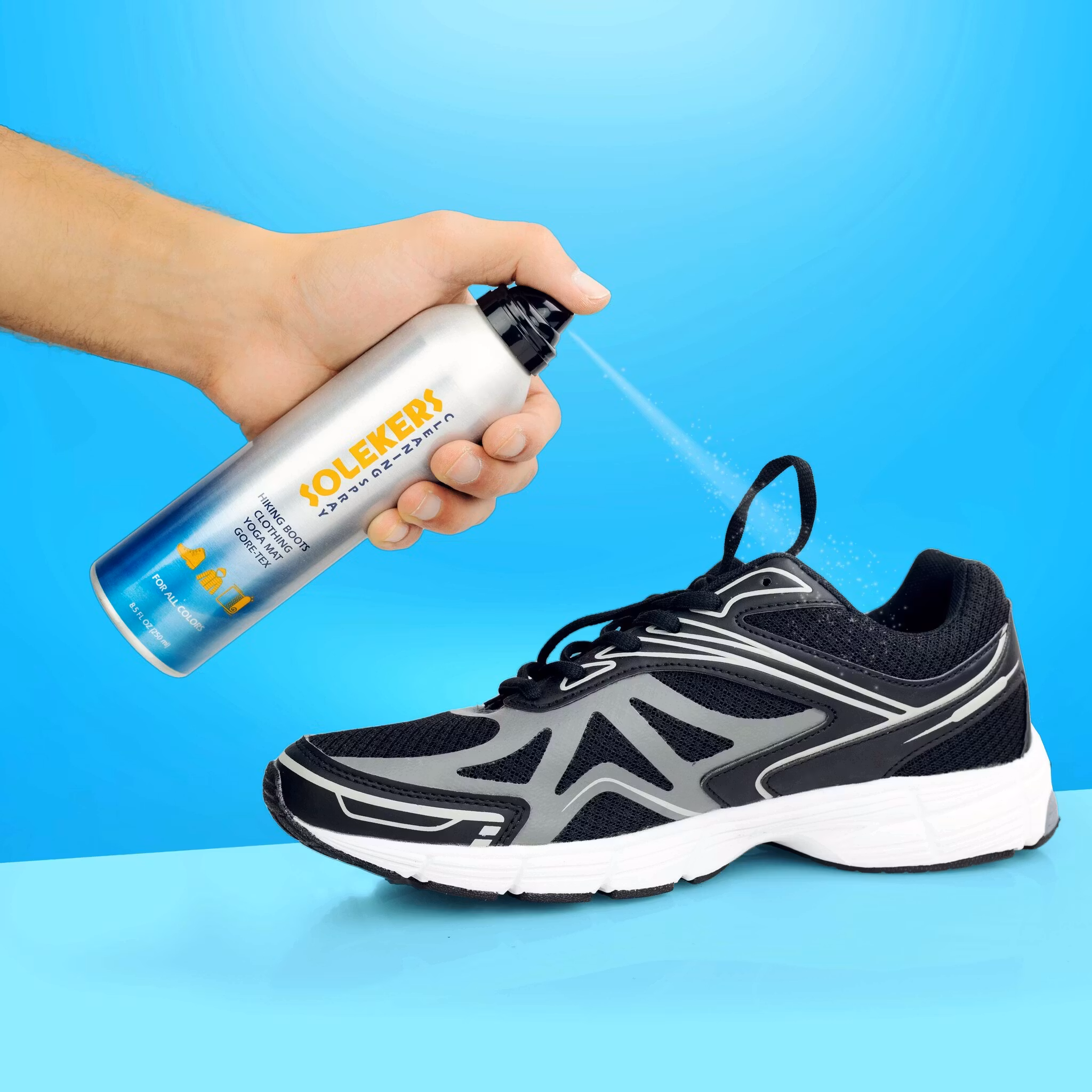 Rengöringsspray vandringsskor