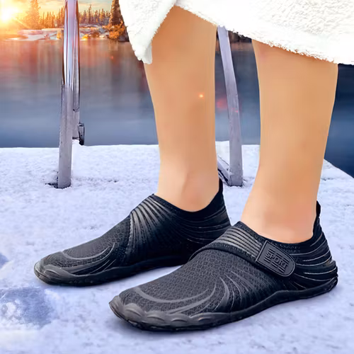 Barfodssko til vinterbadning (sort)