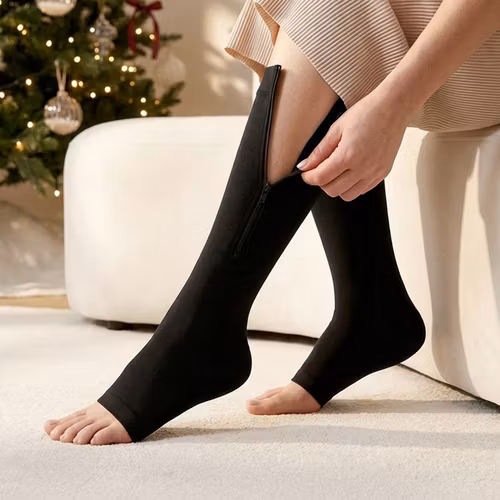 Støttestrømper (zipper)