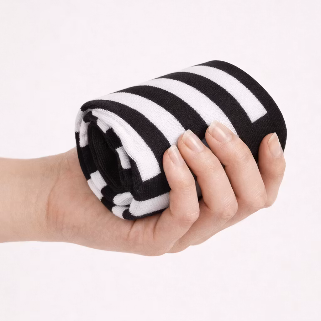 Stribede støttestrømper (s/h)