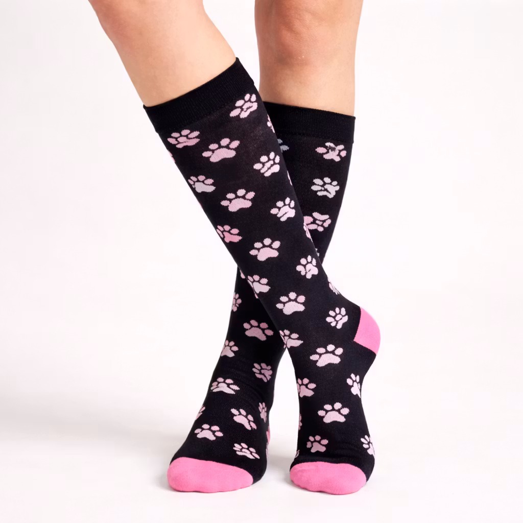 Støttestrømper med poter