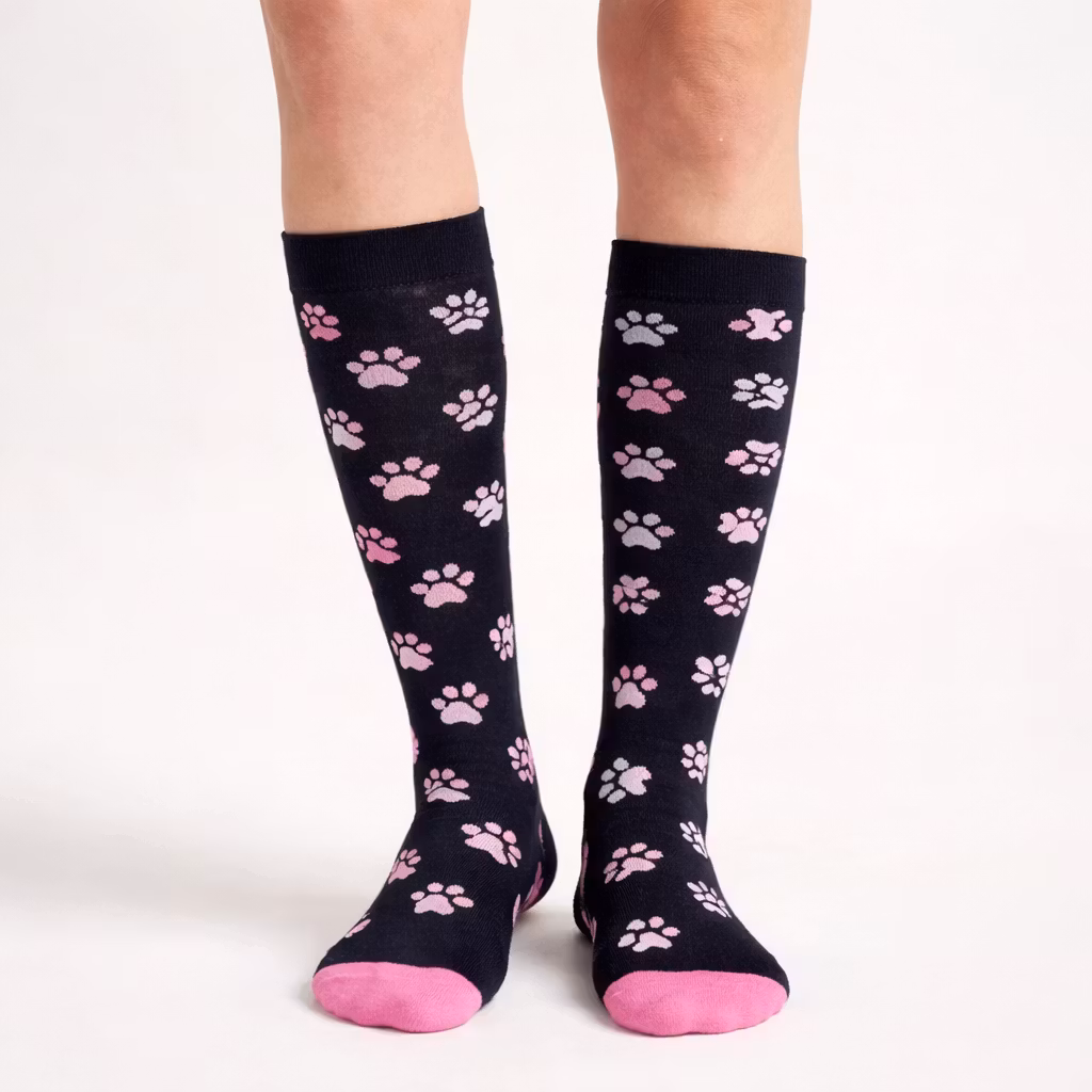 Støttestrømper med poter