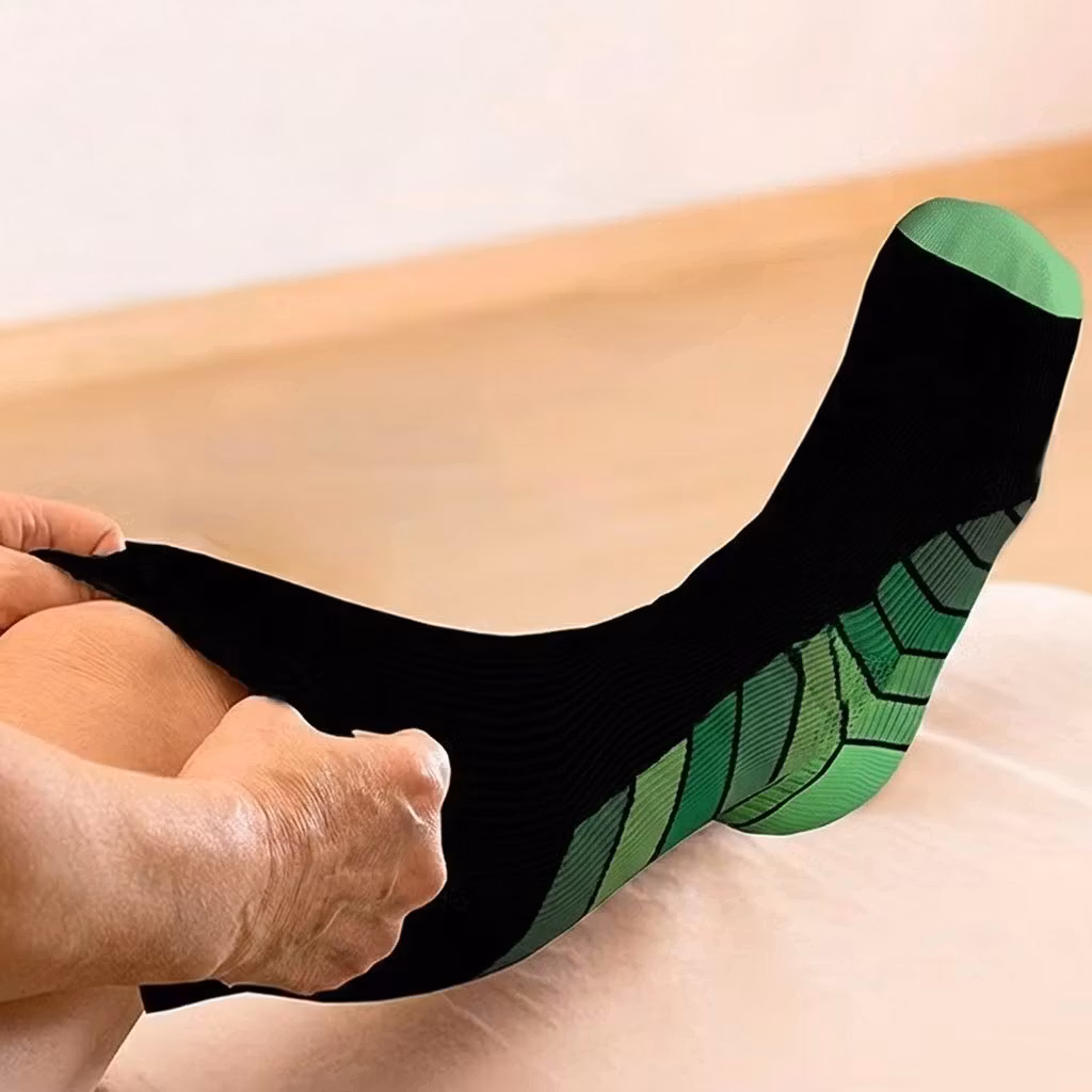 Støttestrømper aktiv grøn