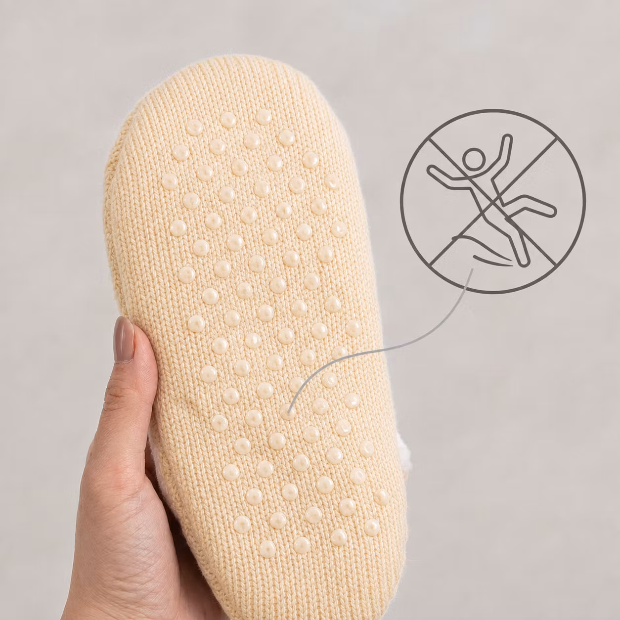 Tøffelsokker (beige)