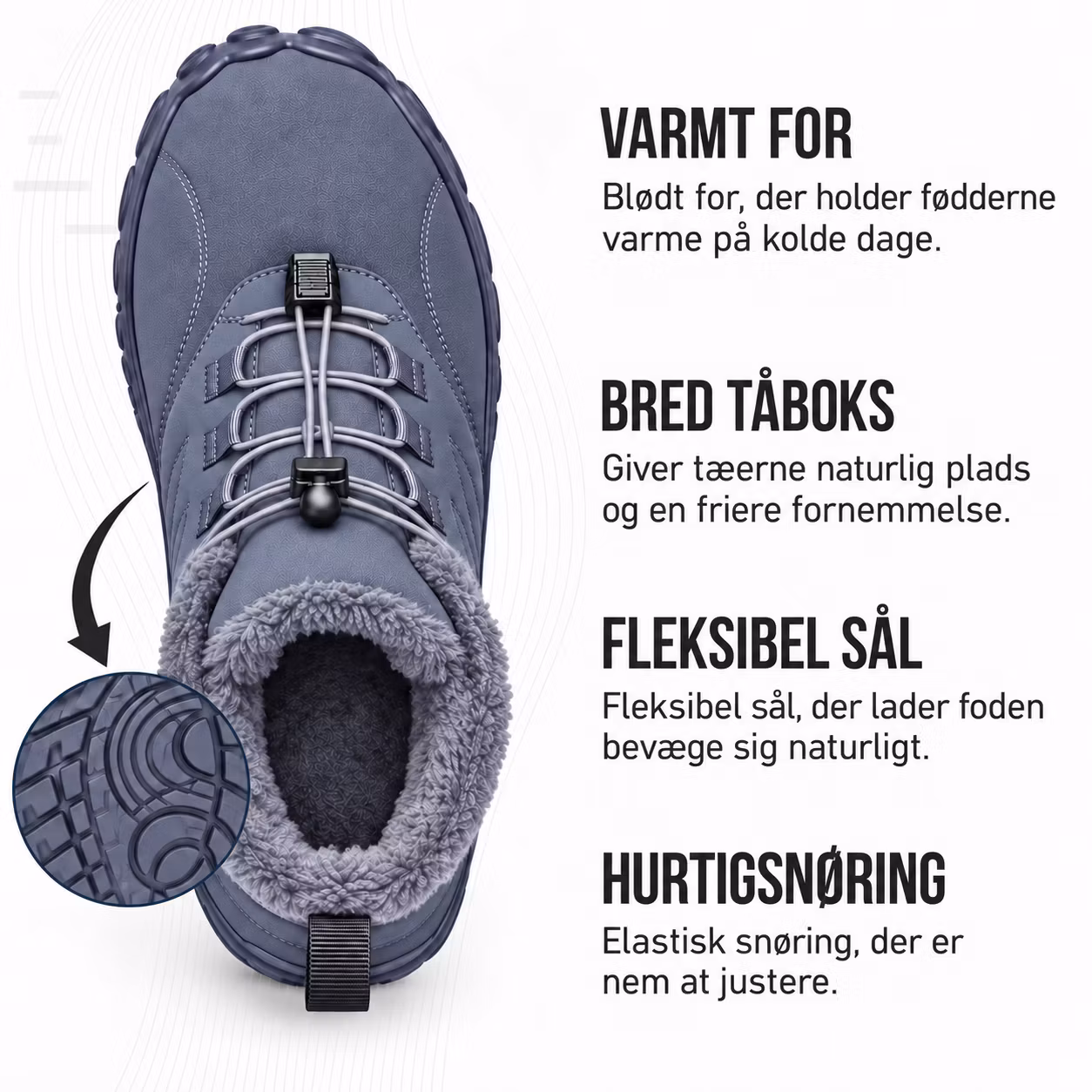 Barfodssko grå (efterår/vinter)