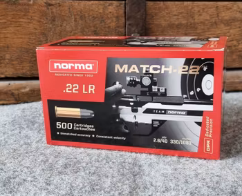 Norma Match-22 .22lr kartong 500st