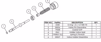 FX Biathlon MKII Valve pin Complete 20135