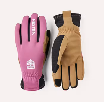 Hestra Women’s XC Primaloft 5-finger – Cerise/Tan
