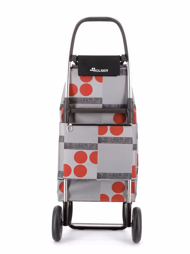 Shoppingvagn Rolser 2L 2 hjul I-Max Logos Röd prickig baksida