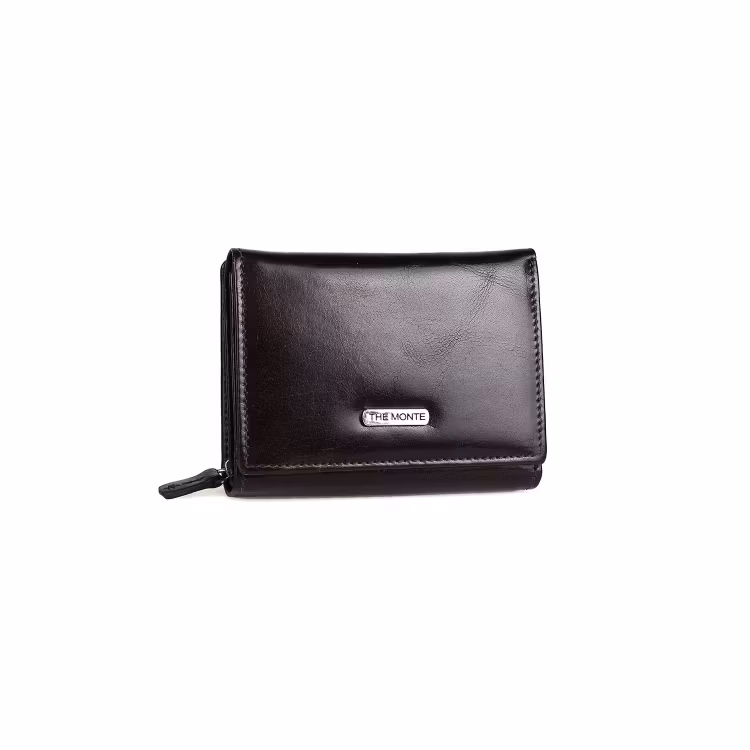 Börs dam skinn svart The Monte 62810
