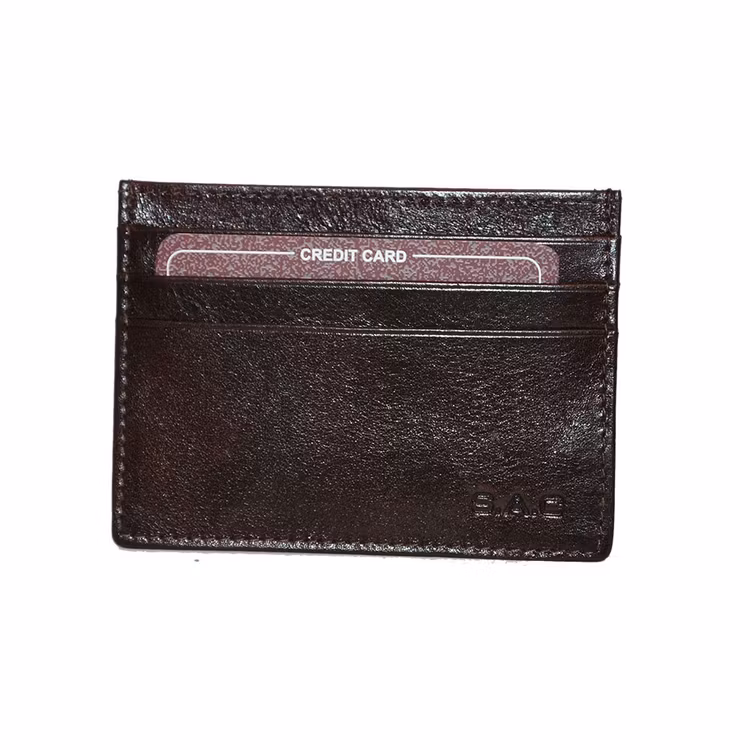 Kortfodral italienskt skinn brun SAC 6315120