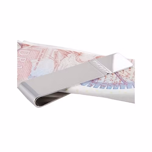 Sedelklämma rhodinerad liten dekorrand