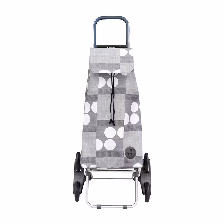 Shoppingvagn Rolser RD6 Logic Trappklättraren. Perfekt för dig som bot i hus utan hiss. Den är hopfällbar och klättrar lätt i trappor med full last. Logos grå vit