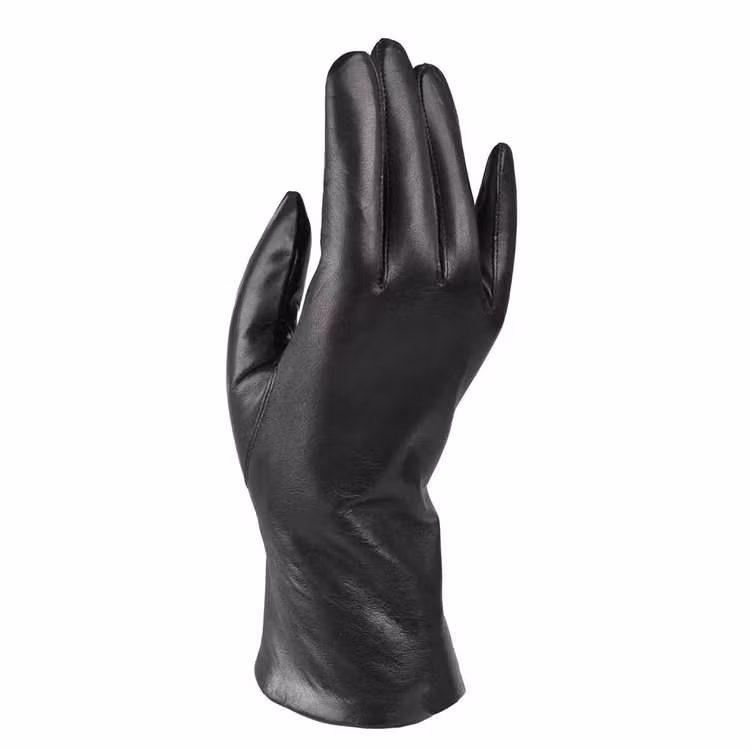 Handskar dam skinn bruna tunna