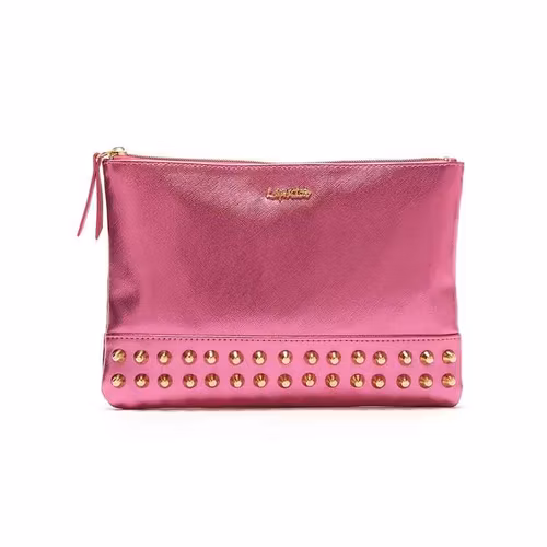 Sminkväska /kuvertväska Amybeth cerise PU nitar JJDK