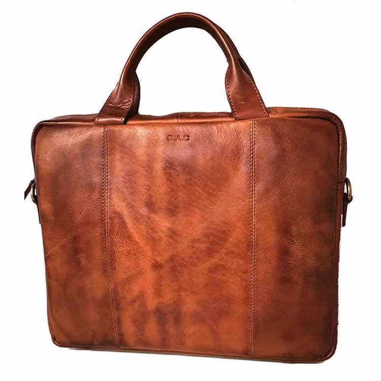 Datorväska skinn cognac SAC 4501225