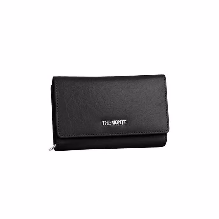 Börs dam skinn svart The Monte 62807
