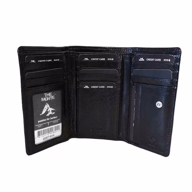 Börs dam skinn svart The Monte 62807