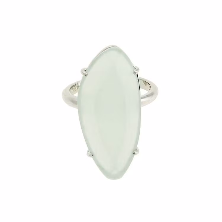 Star of Sweden ring i silver med grön sten