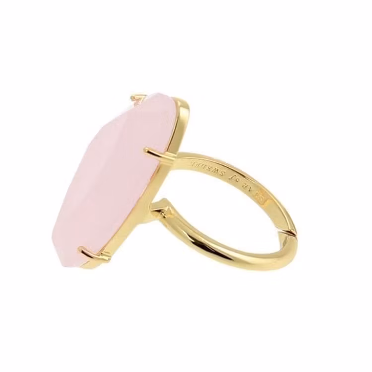 Star of Sweden ring i guld med rosa sten