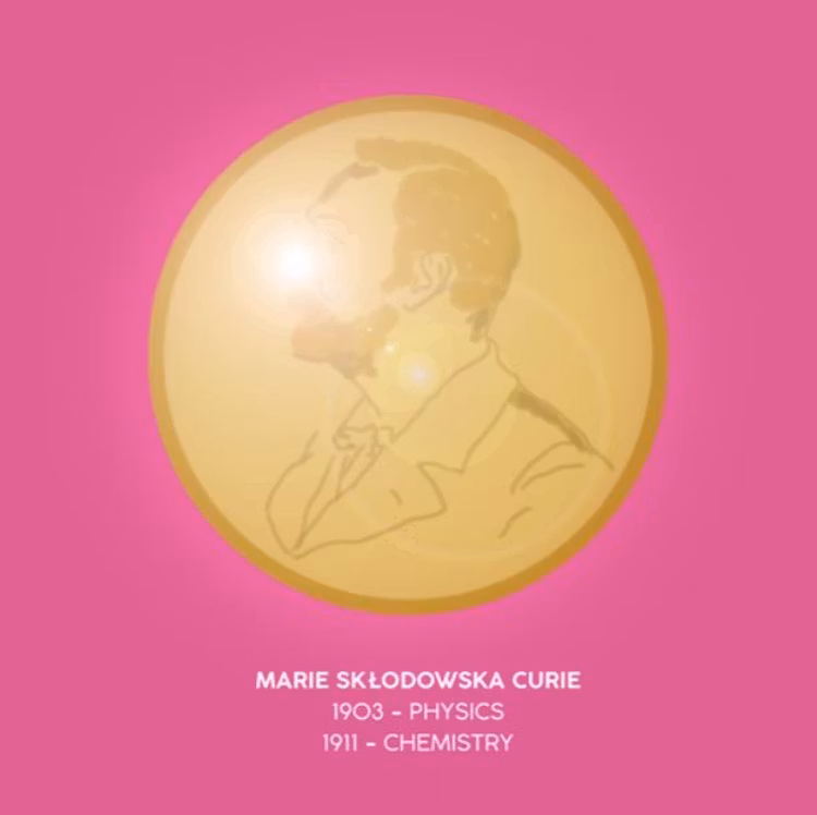 Sjal Gör Avtryck blå Marie Curie