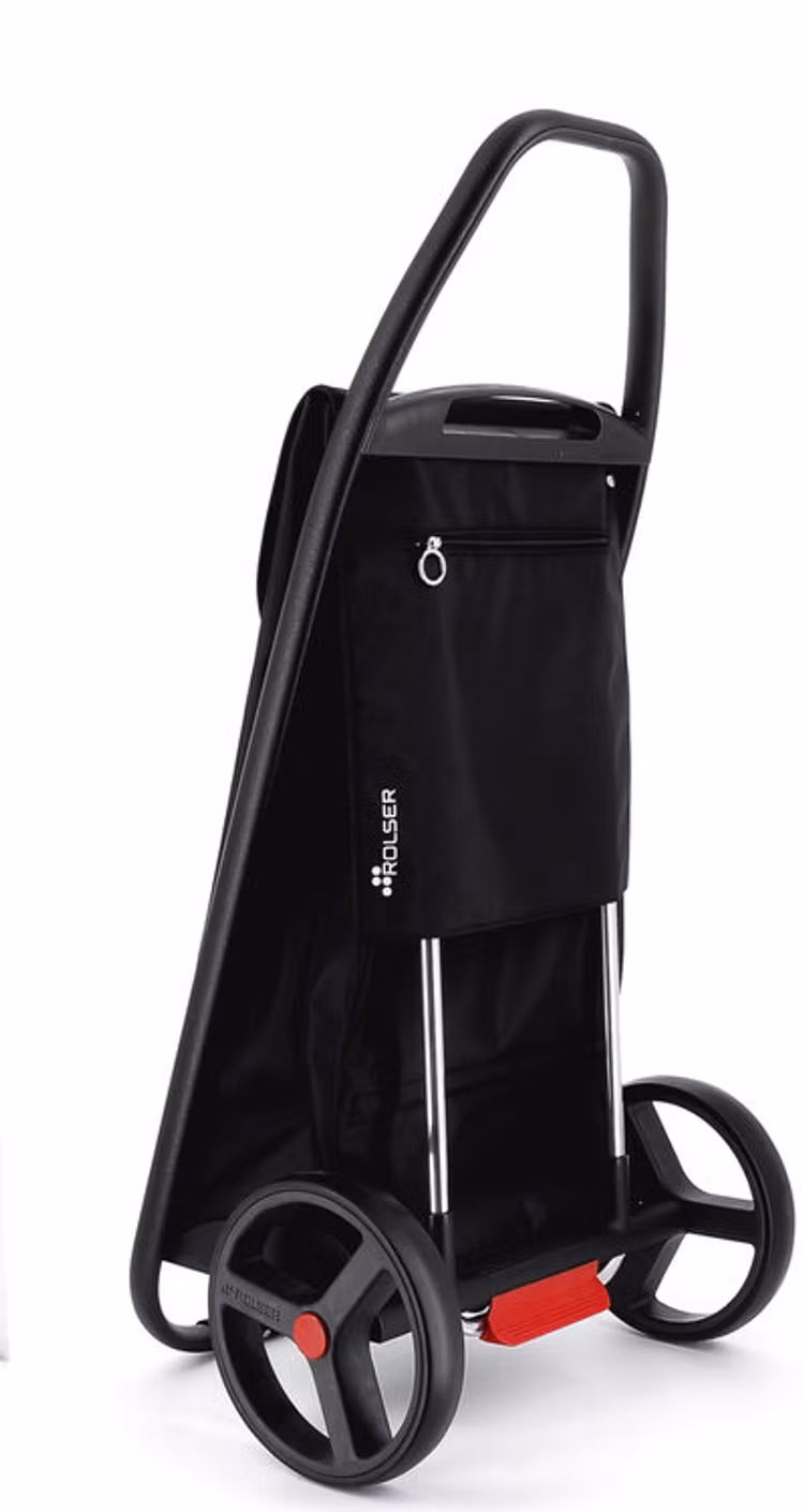 Shoppingvagn Rolser Com 8 Blacktube Svart stora hjul